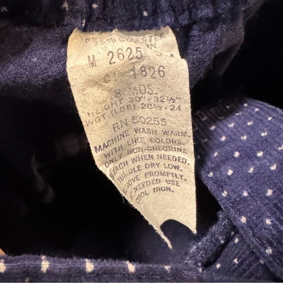 Vintage Toy Land Navy Corduroy Suspender Pants – 18M - Picture 4 of 7